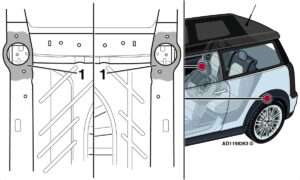 MINI Clubman: Kattogás hallható a hátsó kerekek felfüggesztésének irányából.